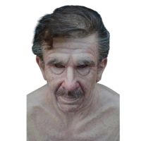 2024 Cosplay Mask Horror Grandpa Mask Smoking Grandmother Halloween Mask Man Elder Person Roleplay Headgear Headdress