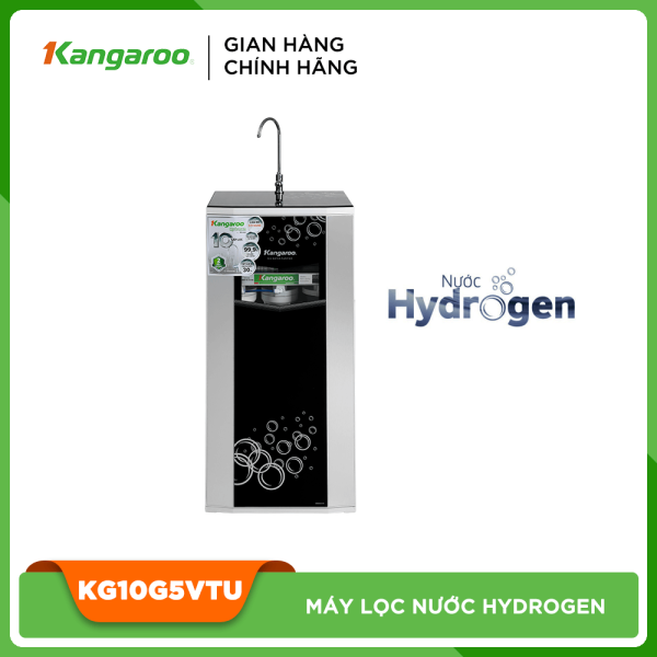 Máy lọc nước Hydrogen Kangaroo Superstyrene RO 10 lõi vỏ tủ VTU màu đen KG10G5