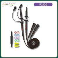 SHUKEYI 2pcs 100 MHz เครื่องแสดงคลื่นกระแสไฟฟ้าของ P2100 สีดำสีดำ 100:1 หัววัด คอนเนคเตอร์ หัววัดคลิป