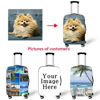 Customize Your Name Logo Image Luggage Cover Travel Accessories 18-28 Inch Elastic Suitcase Protective Covers Anti-dust Cover