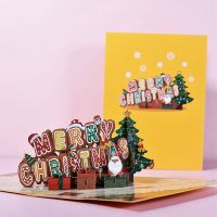 Merry Christmas Greeting Cards Party Invitations 3D Happy New Year Card Anniversary Gifts Postcard Santa Claus Gift Lovely 2023