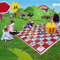 Kids Play Pad Snakes And Ladders Board Game Set Thick Pvc Game Mat Parent-child Interaction Toys Family Outdoor Picnic Game Mat