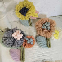 Johnature New Japanese Handmade Embroidery Three-dimensional Floral Women Brooch 2021 Mori Cute Girl Multi Color Brooch