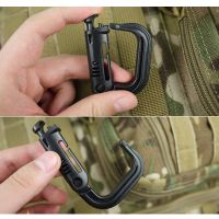 【cw】 5PCS Type Buckle Keychain fastener buckle Grimloc Molle D Locking  Plastic Clip