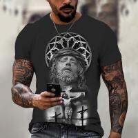 Chic Easter Mens T-Shirt Jesus Passion Oversized O-Neck Top Jehovah Lord God 2023 Fashion Summer Breathable Short Sleeve Daily