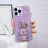 เคสสำหรับ Xiaomi Redmi 4X Redmi Note 7 Pro Redmi 6 Redmi 7 K20 Redmi 7A Redmi Note 4 Redmi 8A Redmi 8 6A Redmi 6 Pro Redmi Note 5 Redmi Note 6 Pro Redmi 5A ผงกากเพชรแผ่นฟอยล์สีเงินรูปกระต่ายเคสปกป้องโทรศัพท์เคสนิ่ม