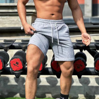 （Ready Stock）? Muscle Summer New Mens Sports Casual Running Fitness Clothes Exercise Brother Basketball Cotton Solid Color Light Board Shorts YY