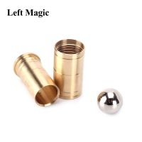 、‘、。； Ball &amp; Tube Mystery (Brass) Close Up Magic Tricks Illusions Gimmick Fun Magic Balls Rises Falls Stage Magic Magician Toys