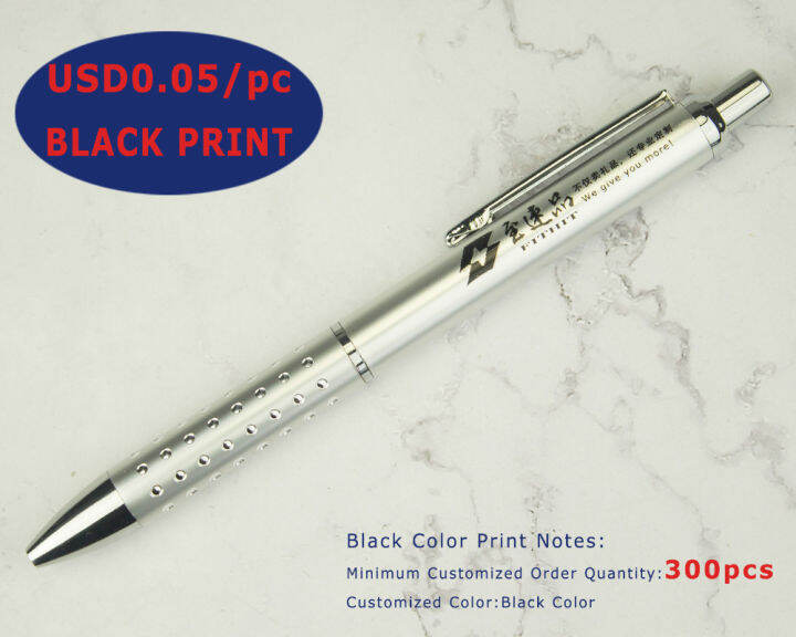 lot-50pcs-cheap-metal-ball-pen-aluminium-dot-grasp-free-laser-engraved-company-logo-amp-text-customized-promotional-event-gift