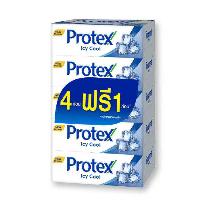 protex-โพรเทคส์-สบู่ก้อน-60-กรัม-4-ก้อน-ฟรี-1-ก้อน-สบู่-ลดแบคทีเรีย-ให้ความสดชื่นยาวนาน