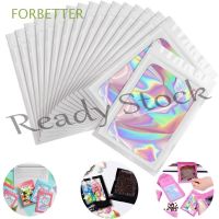 【hot sale】 ✈✢♘ B41 FORBETTER Plastic Packaging Bags Clear Sealing Bag Smell Proof Bags Resealable Colorful For Food Storage Jewelry Packaging Aluminum Foil Holographic Foil Pouch/Multicolor