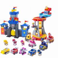 Paw Patrol Tower Patrolla Canina Building Block Assembly Model Toy Building Block Rebound Car Childrens Puzzle Assembly Toy Building Sets