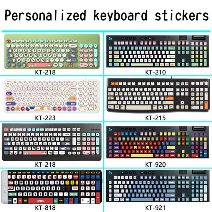 cute-universal-personality-cartoon-anime-keyboard-stickers-for-laptop-letters-keyboard-cover-for-computer-pc-dust-protection-keyboard-accessories
