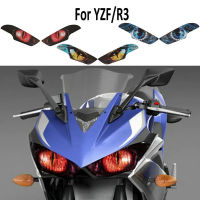 สติ๊กเกอร์ไฟหน้ารถจักรยานยนต์สำหรับ Yamaha YZF R3 YZF-R3 15-19สติ๊กเกอร์ป้องกันไฟหน้า