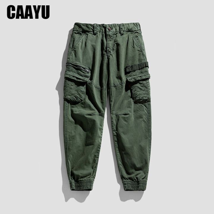 caayu-กางเกงวิ่งสำหรับกางเกงคาร์โกชาย-กางเกงเสื้อผ้าอินเทรนด์ลำลองมีกระเป๋าฮิปฮอปกางเกงสเวตเตอร์ใส่เล่นกีฬากางเกงโอเวอร์ไซส์