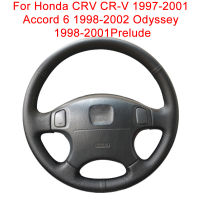 Steering Wheel Cover For Honda CRV CR-V 1997-2001 Accord 6 1998-2002 Odyssey 1998-2001Prelude Leather Braid For Steering Wheel