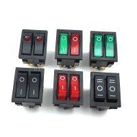 1PCS KCD6 Double Light Rocker Switch 6PIN 4PIN 16A 250V 20A 125V ON-OFF Boat Power Switch Waterproof Cap