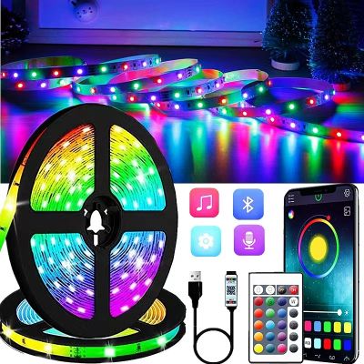 ❐▩ LED Strip Light RGB 2835 USB 5V Bluetooth 5050 DIY Smart Flexible Diode Suitable For Room kitchen Party Decor Luces Holiday Gift