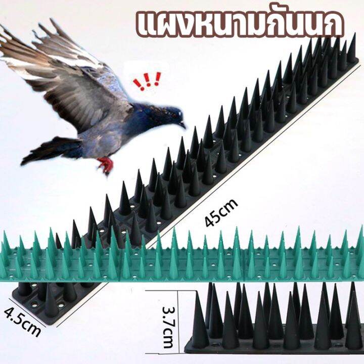 ewyn-หนามกันนก-แผงหนามกันนก-แบบพลาสติก-ป้องกันไฟฟ้าสถิต-ที่กันแมว-anti-bird-spike-พับได้-ตัดได้-ทนแดดทนฝน