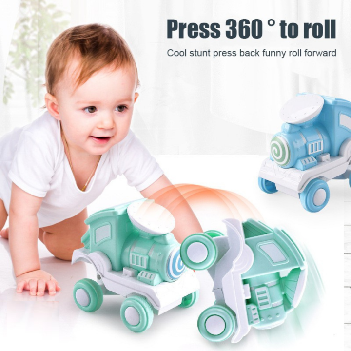 Kids 360° Rolling Push Forward Toys Train Car Lazada