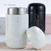 fridayqw.sg Thermos Bottle Starry Sky Mini Small Capacity Stainless Steel Vacuum Flask Leakproof Coffee Mug