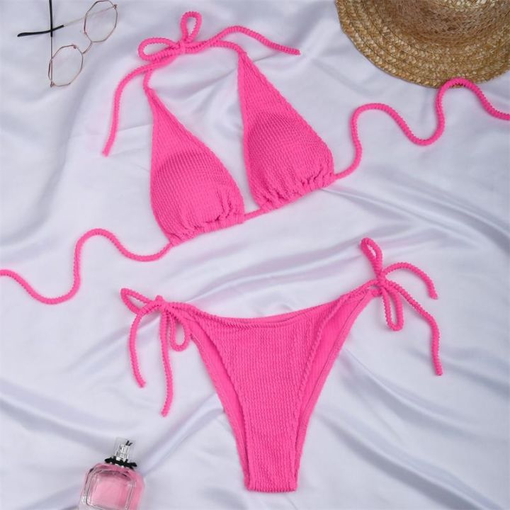 hotx-cw-color-swimsuit-womens-tie-beach-swimwear-suspenders-ruffled-set