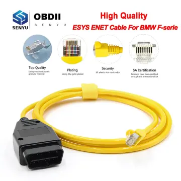 2x For Enet Ethernet On Obd 2 Interface Esys Icom Coding F-series Adapter  Connector Cable