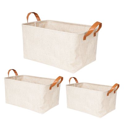 Foldable Storage Shelf Basket Set of 3,Organizer Bin Laundry Hampers Baskets for Toys, Home Closet, Laundry
