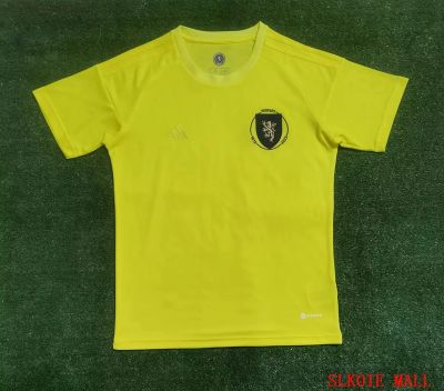 เสื้อเจอร์ซี่ย์ผู้ชายสีเหลืองสก๊อต2023 2024 Kaus Sepak Bola คุณภาพแบบไทย