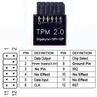 โมดูล2.0 TPM รองรับการอัปเกรดระบบ WIN11เวอร์ชัน2.0 12PIN โดยเฉพาะพอร์ต SPI พอร์ต LPC ที่เข้ากันได้กับ X99 B560กิกะไบต์