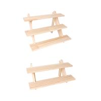 2Pcs Log Ring Display Rack Multi-Layer Earring Earring Display Rack Jewelry Rack Detachable Card Jewelry Rack 3 &amp; 2