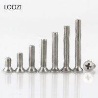 10/50pcs M1.2 M1.4 M1.6 M2 M2.5 M3 M3.5 M4 M5 M6 A2 304 Stainless steel Cross Phillips Flat Countersunk Head Machine Screw Bolts