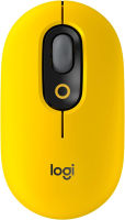 Logitech POP Mouse, Wireless Mouse with Customizable Emojis, SilentTouch Technology, Precision/Speed Scroll, Compact Design, Bluetooth, Multi-Device, OS Compatible - Blast Yellow Blast Yellow POP Mouse