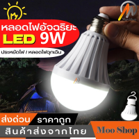 หลอดไฟ ฉุกเฉิน หลอดไฟแบตเตอรี่ หลอดแอลอีดี ขนาด 12W แสงขาว แถมขั้วแขวนหลอด E27