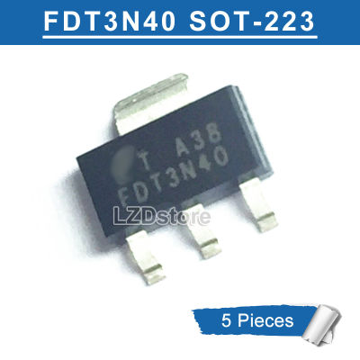 5ชิ้น FDT3N40 FDT3N40TF SOT223 400V/2A N-Channel MOSFET แบบดั้งเดิมใหม่