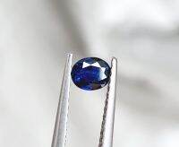 พลอย น้ำเงิน 0.29 ct. ขนาด 3.6×4.4×1.9 mm. เผาเก่า คุณภาพ VS แหล่งที่มา AFRICA