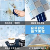 kitchen oil proof stickers self-adhesive fire resistant high temperature wall waterproof cabinet countertop wallpaper