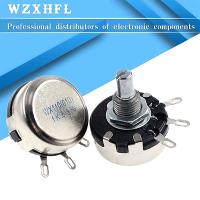 1PCS WX110 WX010 10 Ohm 22K Ohm 10R 22K 3 Soldering Terminals 6mm Round Metal Shaft Single Turn Wire Wound Potentiometer