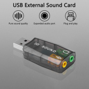 Card Âm Thanh USB Gắn Ngoài Bộ Chuyển Đổi Âm Thanh 3D Ảo 5.1 Kênh Giao