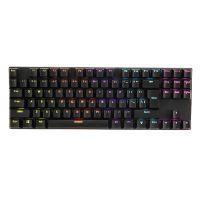 Gaming Mechanical Keyboard 87 Keys Mechanical Keyboard สวิตช์สีเขียว RGB Mix Backlit Wired Keyboard