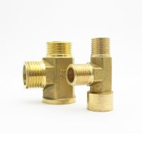 1/8 quot; 1/4 quot; 3/8 quot; 1/2 quot; BSP Female x Male x Male Thread Tee Type 3 Way Brass Pipe Fitting Adapter Coupler Connector