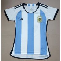 ❡◇ [Ready Stock] 2022 New Women Argentina Home Football Jersey Top Blue White Striped Short Sleeve Soccer Jersey Shirt Size S-XL Argentina Lady Jersey