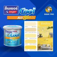 BegerCool All Plus Semi-gloss เบเยอร์คูล ออลพลัส สีบ้านเย็น สีทาบ้านสูตรน้ำ ชนิดกึ่งเงา กลุ่มสีเหลือง 3.785 ลิตร