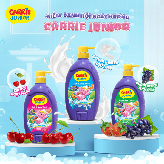 Combo 2 túi sữa tắm carrie junior cho bé hương cheeky cherry 500g - ảnh sản phẩm 4