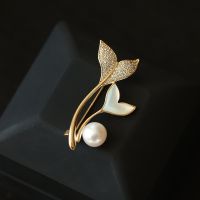 2023 New Rhinestone Fishtail Brooch for Baroque Brooches Pins Wedding Gifts Clothing Accessories