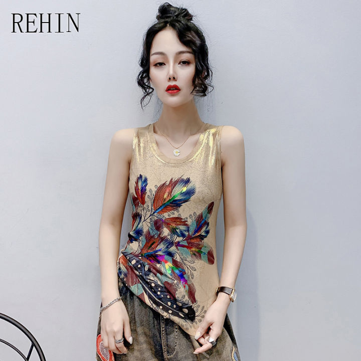 rehin-เสื้อกล้ามผ้าฝ้ายพิมพ์ลายสำหรับผู้หญิง-ใหม่เสื้อยืดแขนกุดพิมพ์ลายไม่ซ้ำใครสำหรับฤดูร้อนปี-s-3xl