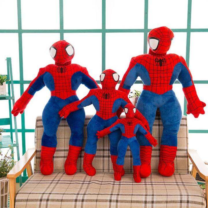 40-120cm-marvel-spider-man-cartoon-stuffed-doll-ottoman-plush-toy-child-boy-cloth-doll-pillow-girl-kid-gift-decoration