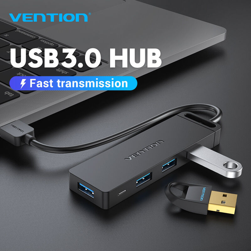 Vention Usb 3.0集线器5端口Penyesuai Mikro Usb Kuasa Pelbagai Usb 3.0拆分器Berkelajuan Tinggi Otg untuk Macbook Pc计算机Riba Akesori计算机适配器Usb Hab Usb 3.0适配器Usb端口多集线器