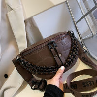 Womens Bag Designer Belt Bags Stone Pattern Chain PU Leather Fanny Pack Bananka Fashion Shoulder Bag Belly Band Waist Bag