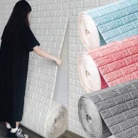 ☎✜ 70x1000cm 3D Wall Sticker Imitation Brick Bedroom Home Decor Waterproof Self-adhesive Wallpaper For Living Room Decor